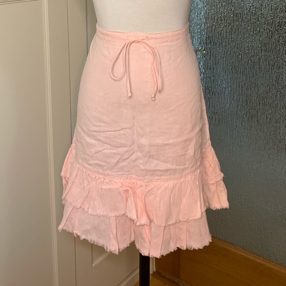 Vintage Juicy Couture Knee Skirt w/ 2 Layer Ruffle CA - Picture 1 of 4